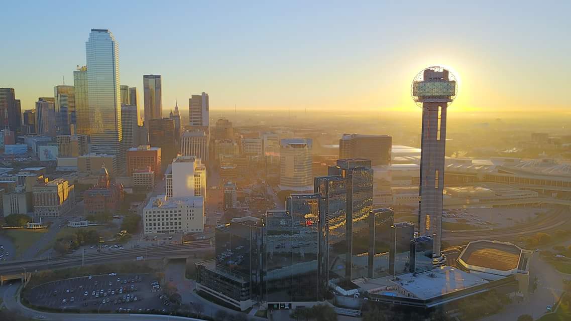 Dallas Skyline sunball